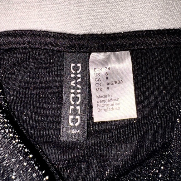 H&M Divided Black Glitter Sparkle Dress - Picture 5 of 6